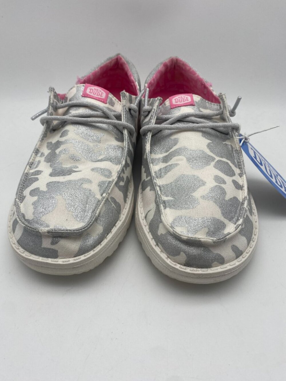 HEY DUDE WENDY FUNK COW SILVER SHOES #42691-040 - Picture 2 of 7